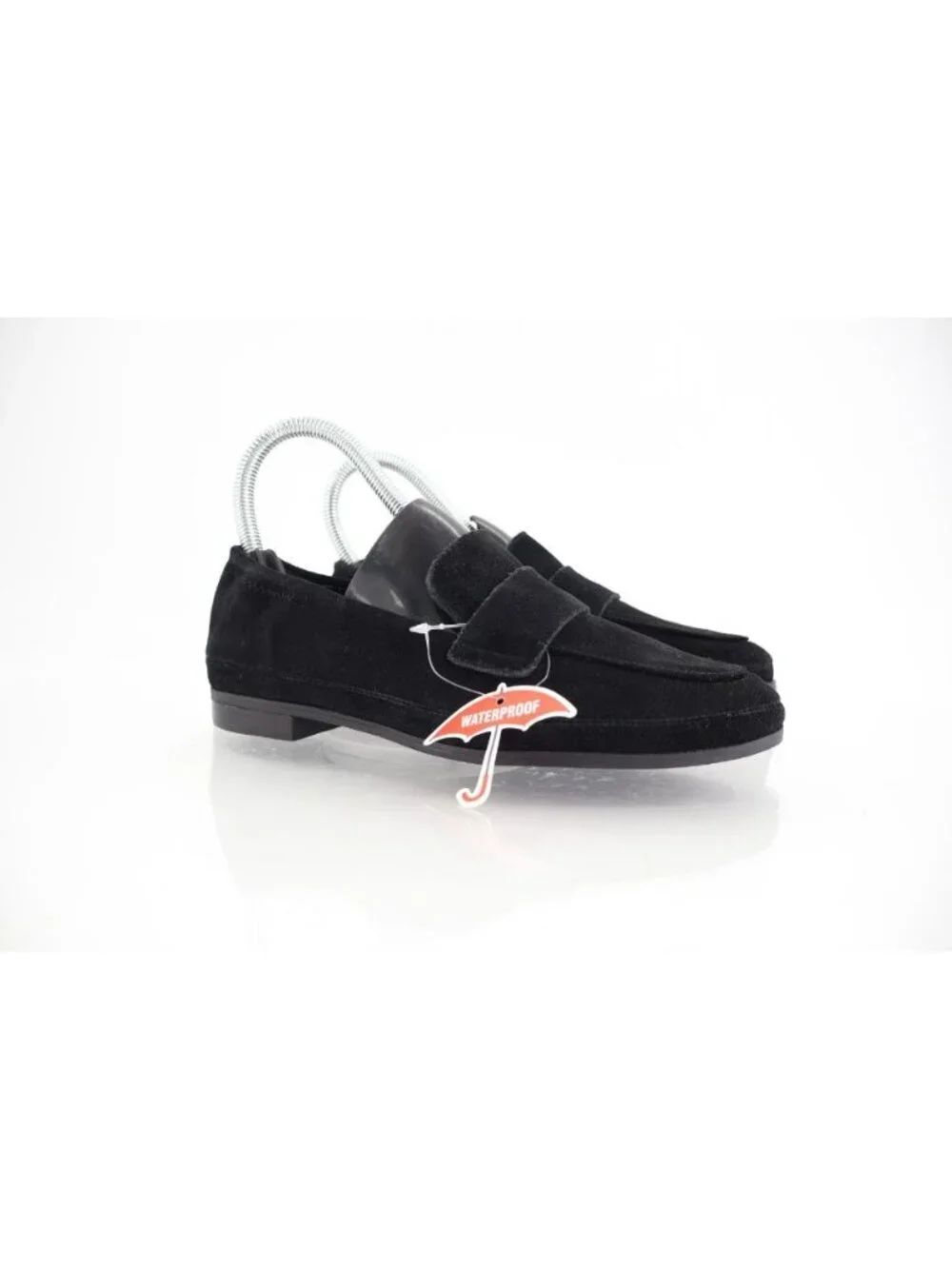 Blondo Britten Waterproof Leather Loafers 5.5 Black Womens Slip on Flats Shoes